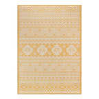 World Rug Gallery Distressed Geometric Bohemian Textured Flat Weave Indoor/Outdoor Area Rug