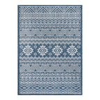 World Rug Gallery Distressed Geometric Bohemian Textured Flat Weave Indoor/Outdoor Area Rug