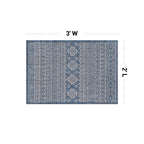 World Rug Gallery Distressed Geometric Bohemian Textured Flat Weave Indoor/Outdoor Area Rug