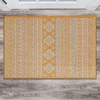 World Rug Gallery Distressed Geometric Bohemian Textured Flat Weave Indoor/Outdoor Area Rug