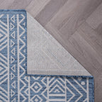 World Rug Gallery Distressed Geometric Bohemian Textured Flat Weave Indoor/Outdoor Area Rug