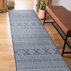 World Rug Gallery Distressed Geometric Bohemian Textured Flat Weave Indoor/Outdoor Area Rug