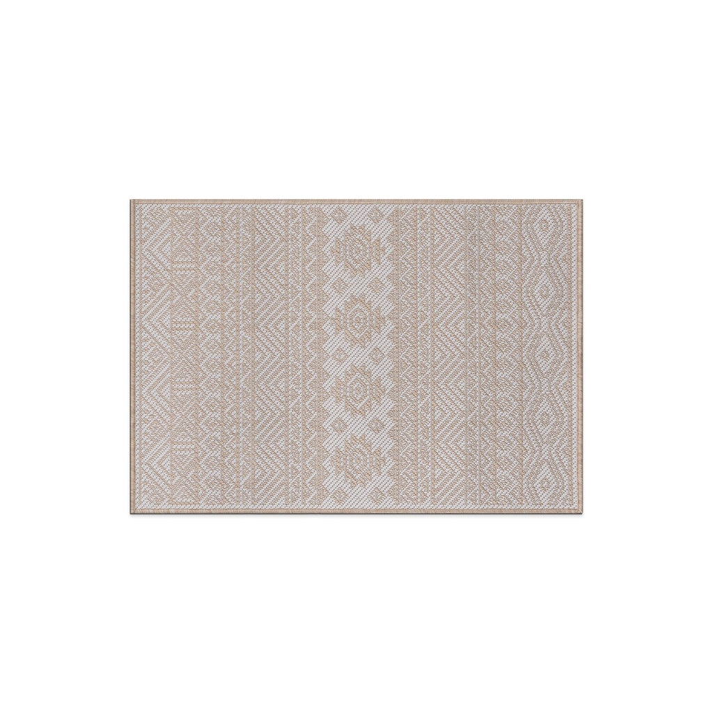World Rug Gallery Distressed Geometric Bohemian Textured Flat Weave Indoor/Outdoor Area Rug