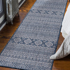 World Rug Gallery Distressed Geometric Bohemian Textured Flat Weave Indoor/Outdoor Area Rug