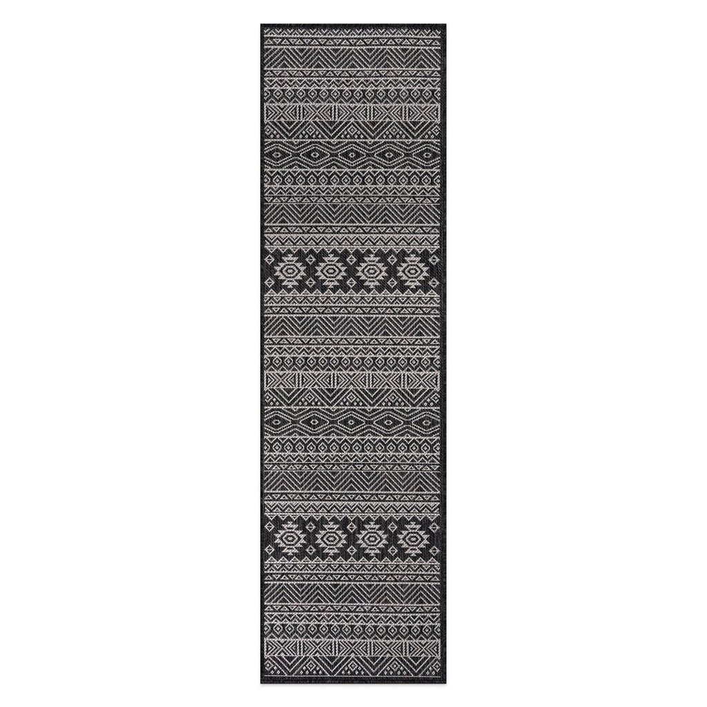 World Rug Gallery Distressed Geometric Bohemian Textured Flat Weave Indoor/Outdoor Area Rug