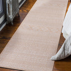 World Rug Gallery Distressed Geometric Bohemian Textured Flat Weave Indoor/Outdoor Area Rug