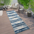 World Rug Gallery Distressed Geometric Indoor/Outdoor Area Rug