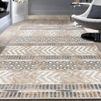 World Rug Gallery Distressed Geometric Indoor/Outdoor Area Rug