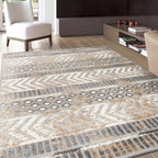 World Rug Gallery Distressed Geometric Indoor/Outdoor Area Rug
