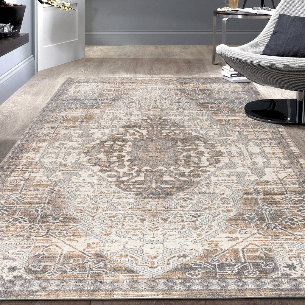 World Rug Gallery Distressed Traditional Indoor/Outdoor Area Rug