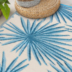 World Rug Gallery Floral Tropical Reversible Recycled Plastic Outdoor Rugs