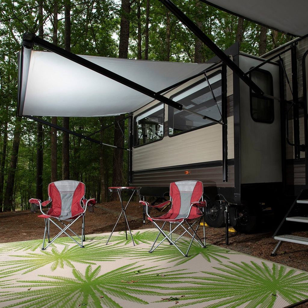 World Rug Gallery Floral Tropical Reversible Recycled Plastic Outdoor Rugs