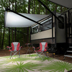 World Rug Gallery Floral Tropical Reversible Recycled Plastic Outdoor Rugs