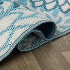 World Rug Gallery Modern Floral Aloha Reversible Recycled Plastic Outdoor Rugs