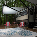 World Rug Gallery Modern Floral Aloha Reversible Recycled Plastic Outdoor Rugs