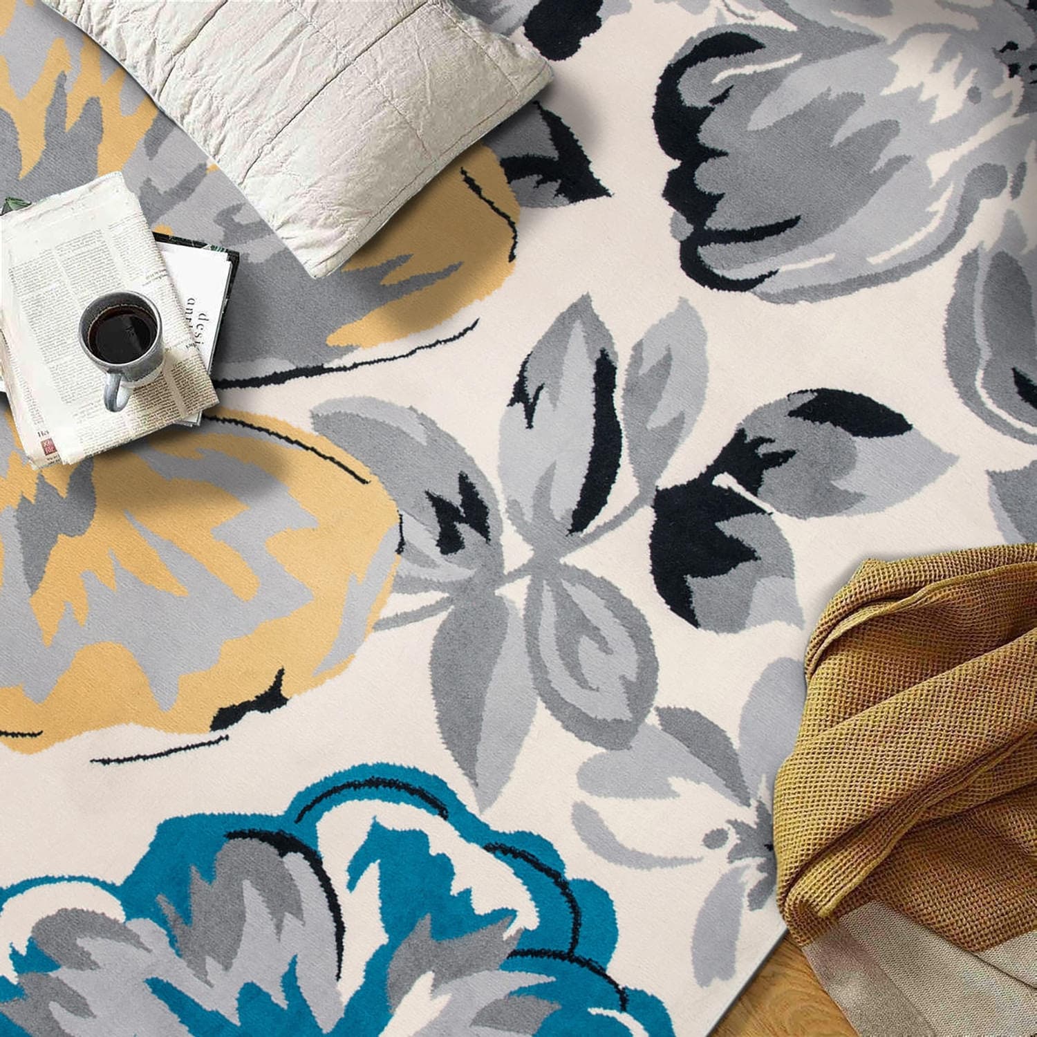 World Rug Gallery Modern Floral Design Area Rug