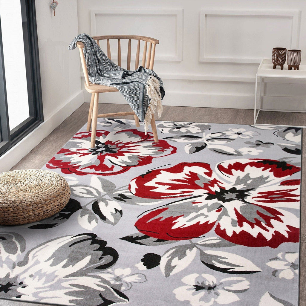 World Rug Gallery Modern Floral Design Area Rug