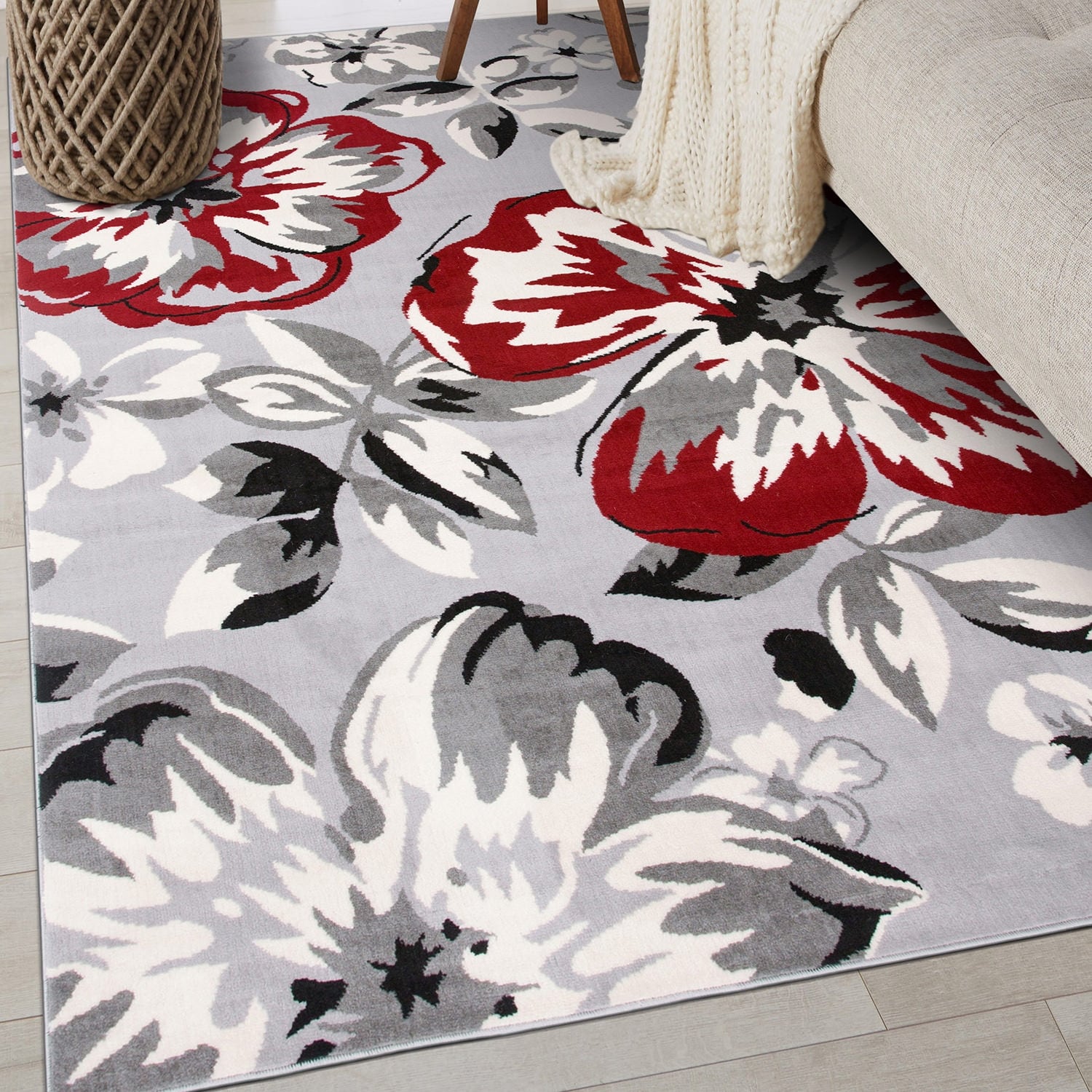 World Rug Gallery Modern Floral Design Area Rug