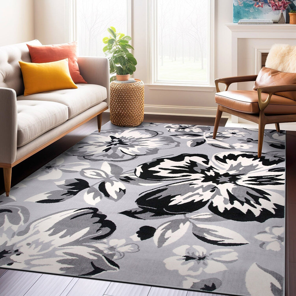 World Rug Gallery Modern Floral Design Area Rug