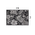 World Rug Gallery Modern Floral Flowers Textured Flat Weave Indoor/Outdoor Area Rug