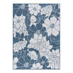 World Rug Gallery Modern Floral Flowers Textured Flat Weave Indoor/Outdoor Area Rug