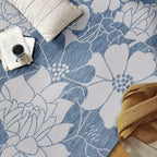 World Rug Gallery Modern Floral Flowers Textured Flat Weave Indoor/Outdoor Area Rug