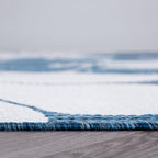 World Rug Gallery Modern Floral Flowers Textured Flat Weave Indoor/Outdoor Area Rug