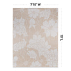 World Rug Gallery Modern Floral Flowers Textured Flat Weave Indoor/Outdoor Area Rug