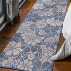 World Rug Gallery Modern Floral Flowers Textured Flat Weave Indoor/Outdoor Area Rug