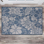 World Rug Gallery Modern Floral Flowers Textured Flat Weave Indoor/Outdoor Area Rug