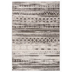 World Rug Gallery Modern Stripes Faded Geometric Indoor/Outdoor Area Rug