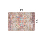 World Rug Gallery Transitional Distressed Machine Washable Non Slip Area Rug