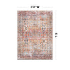 World Rug Gallery Transitional Distressed Machine Washable Non Slip Area Rug