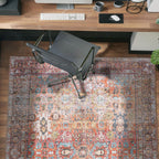 World Rug Gallery Transitional Distressed Machine Washable Non Slip Area Rug