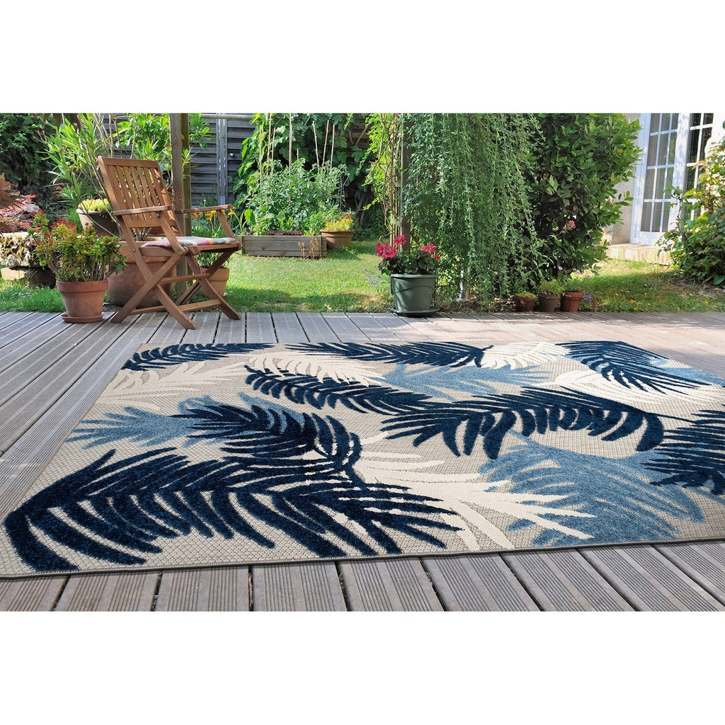 World Rug Gallery Tropical Floral Modern Indoor/Outdoor Area Rug