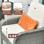 XIZZI 4-piece Outdoor Patio Furniture Conversation Set with Table