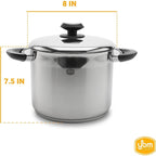 YBM Home Professional Chef's 18/10 Stainless Steel Stock Pot, Induction Compatible