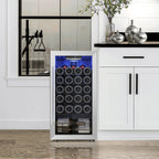 Yeego 17 Inch Single Zone 27-Bottle Freestanding Wine Cooler Mini Fridge - 16.9 inch