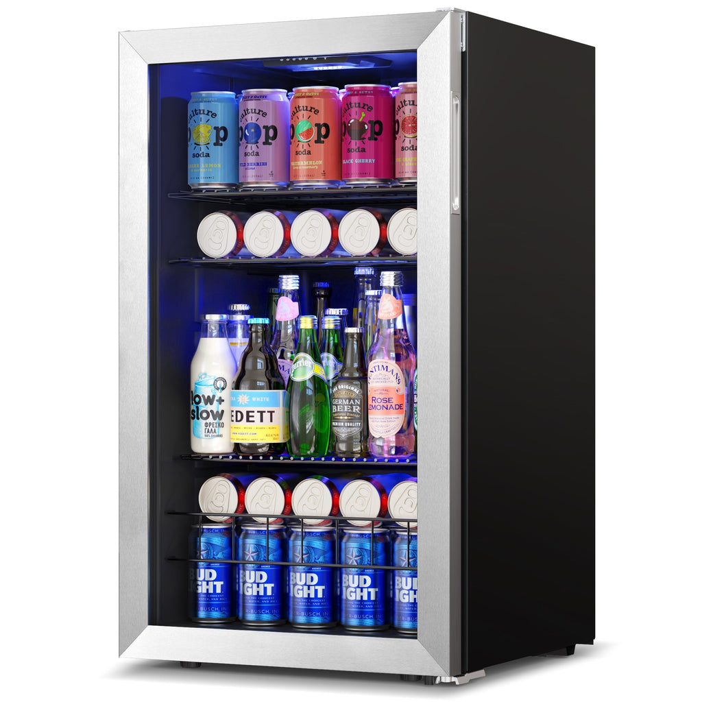 Yeego 19 Inch 140 Cans Single Zone Freestanding Beverage Cooler Refrigerator - 19 inch