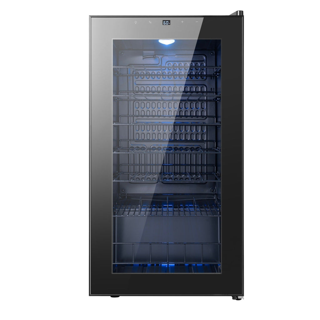 17 Inch 28 Bottle Wine/Beverage Fridge, Stainless Steel Wine Cooler for Home & Commercial Use