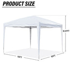 Zenova 10' x 10' Outdoor Pop Up Canopy Tent Patio Gazebo Party Wedding Tent