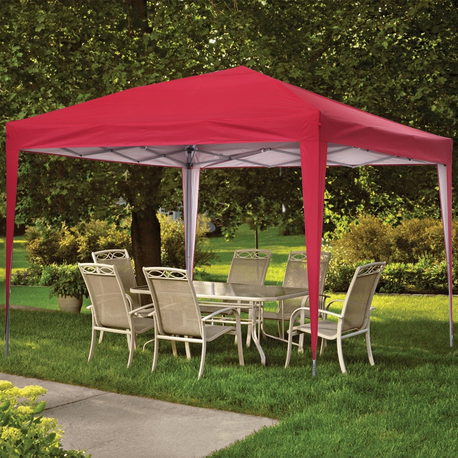 Zenova 10' x 10' Outdoor Pop Up Canopy Tent Patio Gazebo Party Wedding Tent
