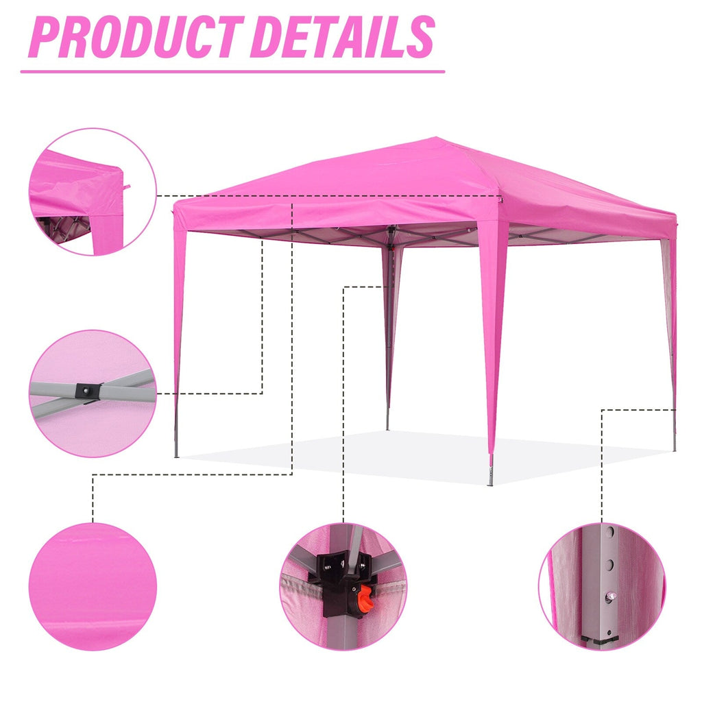 Zenova 10' x 10' Outdoor Pop Up Canopy Tent Patio Gazebo Party Wedding Tent