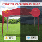 Zenova 10' x 10' Outdoor Pop Up Canopy Tent Patio Gazebo Party Wedding Tent