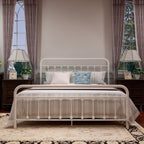 Alazyhome Simple Vintage Metal Platform Bed Frame, Easy-Assembly