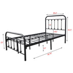 Alazyhome Simple Vintage Metal Platform Bed Frame, Easy-Assembly