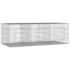 vidaXL 3-Panel Rabbit Cage Animal Hutch Playpen Enclosure Galvanized Iron