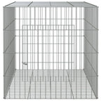 vidaXL 3-Panel Rabbit Cage Animal Hutch Playpen Enclosure Galvanized Iron