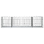 vidaXL 3-Panel Rabbit Cage Animal Hutch Playpen Enclosure Galvanized Iron