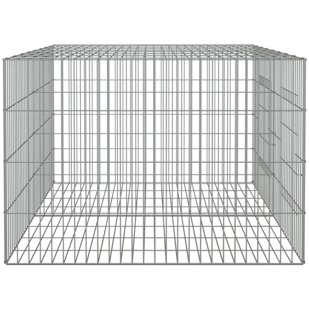 vidaXL 3-Panel Rabbit Cage Animal Hutch Playpen Enclosure Galvanized Iron